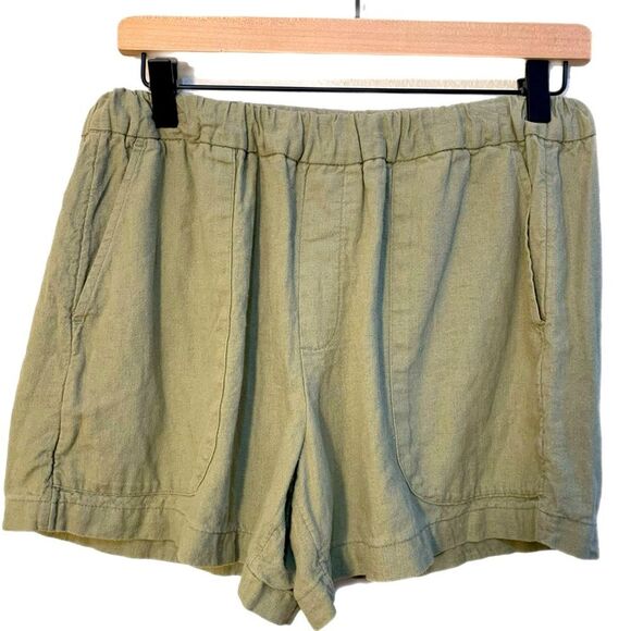 BANANA REPUBLIC FACTORY Linen Shorts Women’s Small Light Green Elastic Waist. - Picture 1 of 9